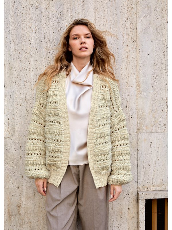 Lana Grossa VEST VAN DRIE SOORTEN GARENS Alta Moda Alpaca, Orsetto & Chiaro