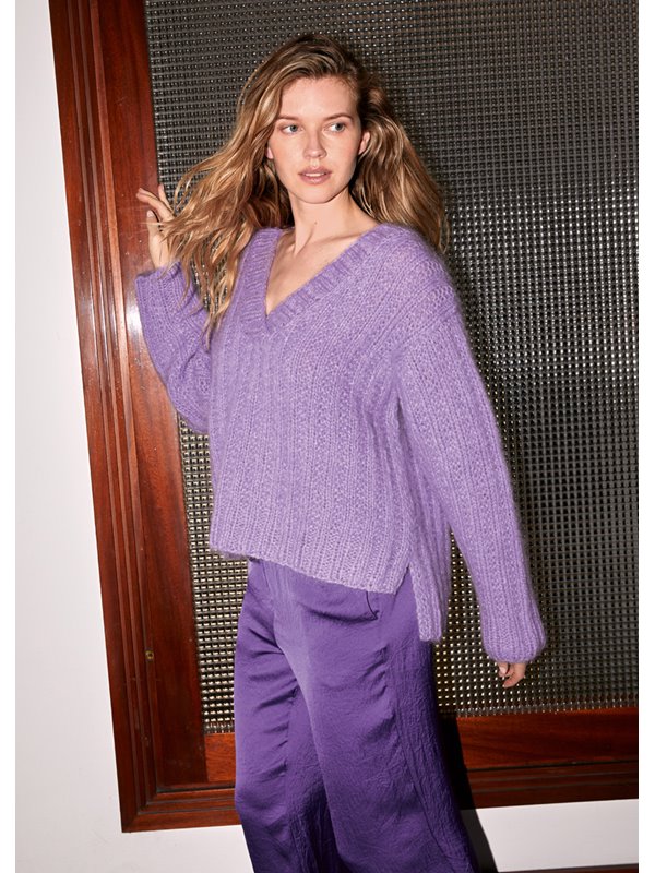 Lana Grossa TRUI MET V-HALS Mohair di Gio