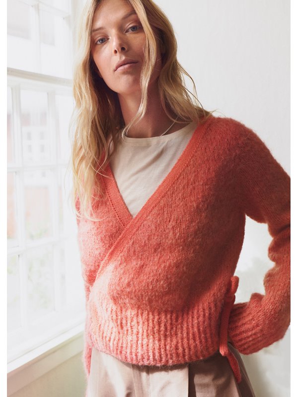 Lana Grossa TOP-DOWN GEWIKKELD VEST Natural Alpaca Lungo & Ecopuno