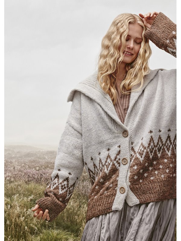 Lana Grossa VEST Natural Alpaca Pelo & Glamour