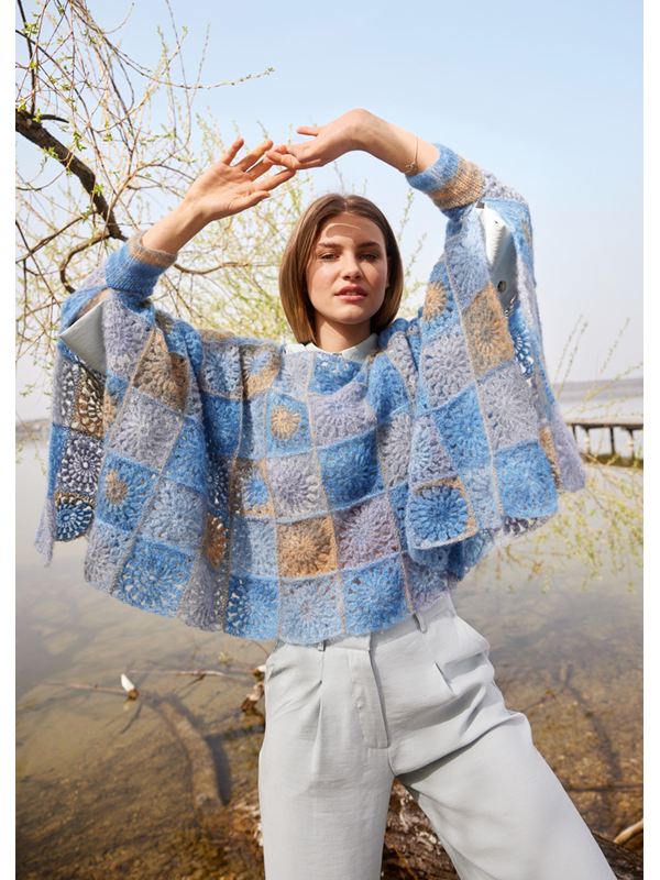 Lana Grossa PONCHO Silkhair Print