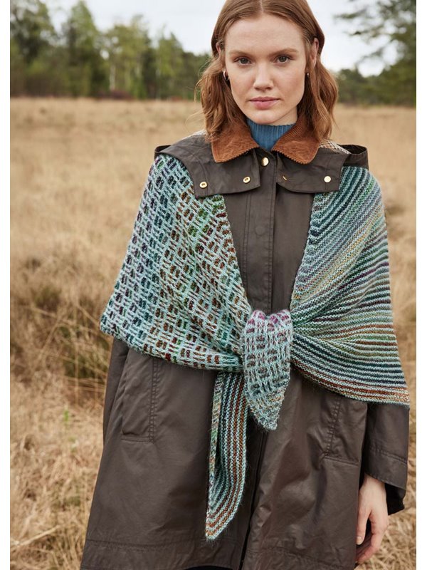 Lana Grossa DRIEHOEKIGE STOLA Colorissimo, Ecopuno & Silkhair