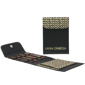 Lana Grossa  Set van naalden zonder knop Designer Hout Multicolor (zwart) 