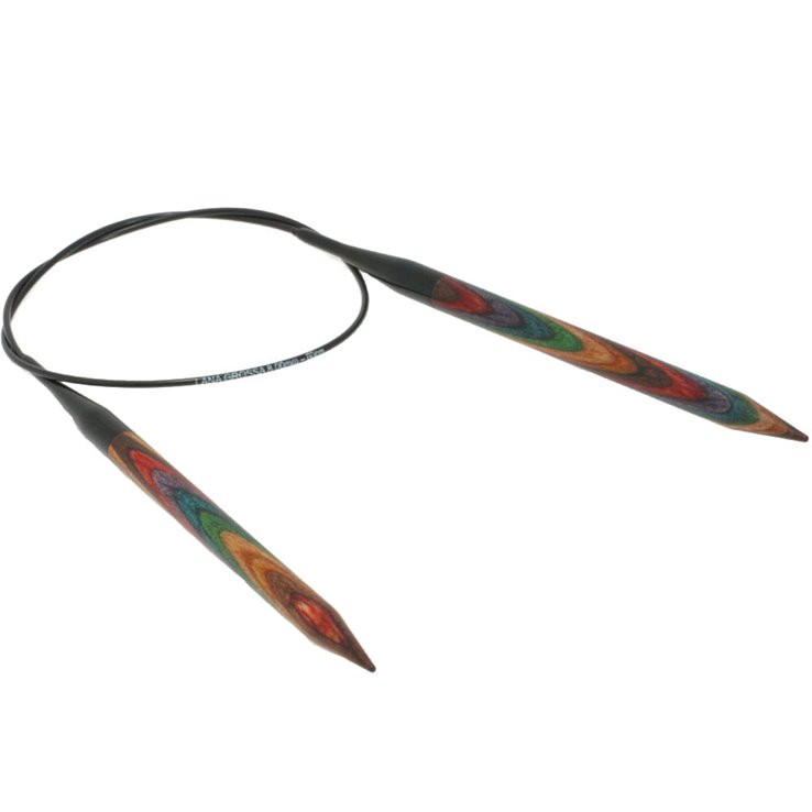 Lana Grossa Rondbreinaalden Designer Hout Multicolor dikte 8,0/60cm